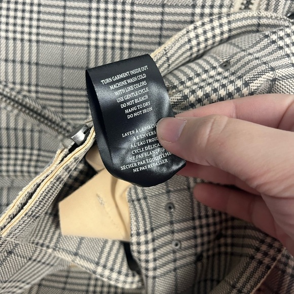 Women's Blank NYC Plaid Houndstooth Zip Front Moto Jacket Size Xs Revolve - Picture 5 of 7